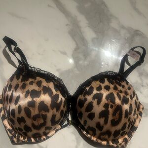 Victoria's Secret Leopard Print Bra with Black Lace